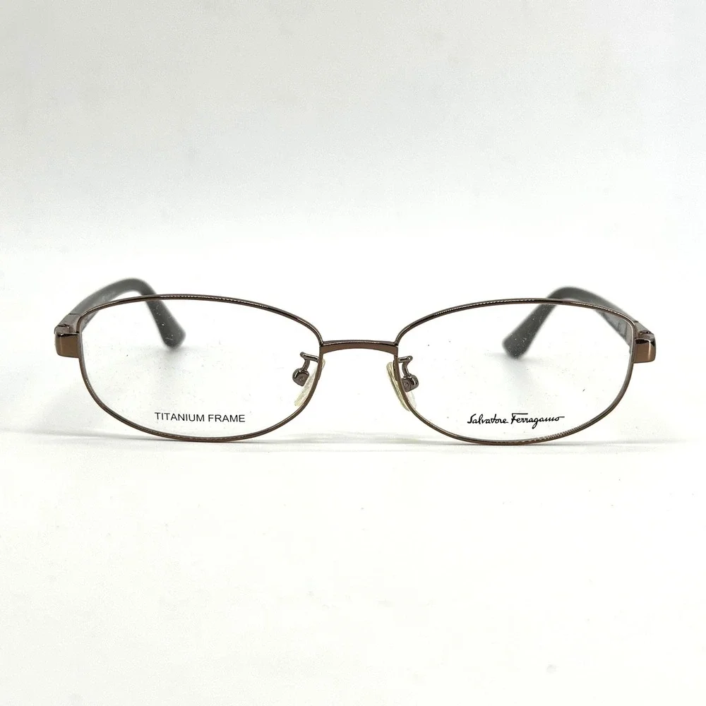 Salvatore‎ Ferragamo Eyeglasses Women 52-16-135 Brown FE2521A Titanium Japan NEW